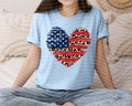 Leopard Flag Heart Graphic Tee product image 1