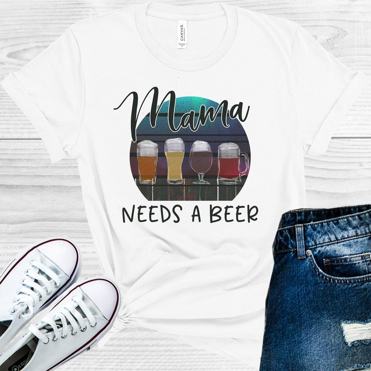 Mama Needs a Beer Graphic Tee product image 1