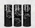 Black Roses Glitter 20 oz Skinny Tumbler