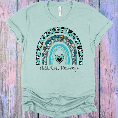 Addiction Recovery Rainbow Graphic Tee product image 1