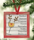 Alcohol and Reindeer Christmas Ornament