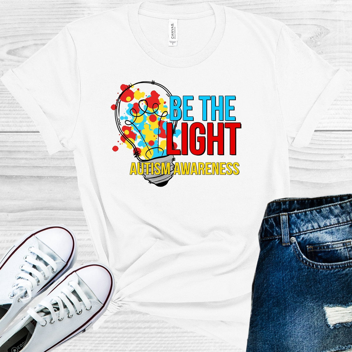 Be the Light Autism Awareness Graphic Tee product image 1
