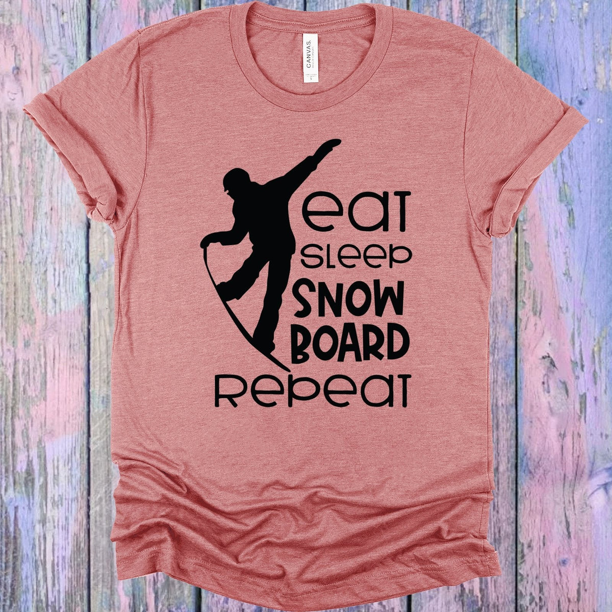 Eat Sleep Snowboard Repeat Graphic Tee product image 1