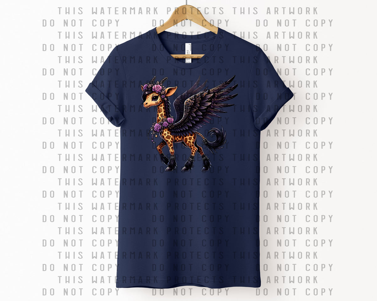 Goth Fairy Giraffe Graphic Tee product image 1