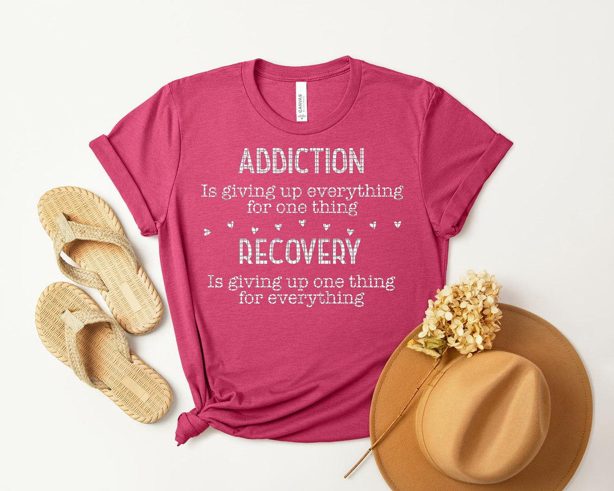 Addiction is Giving Up Graphic Tee product image 1