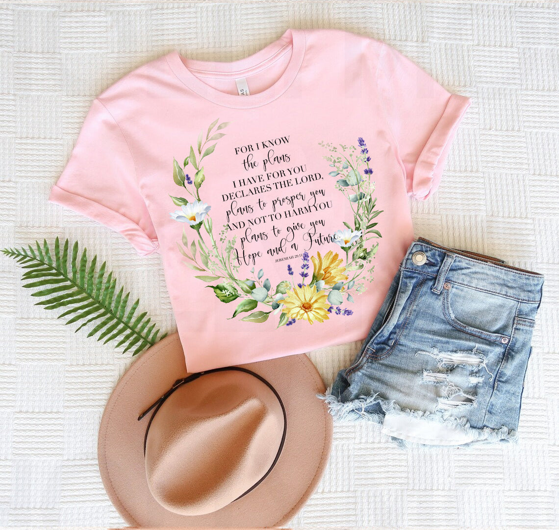 For I Know the Plans I Have You Graphic Tee product image 1