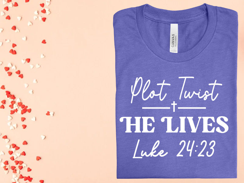 Plot Twist He Lives Graphic Tee product image 1