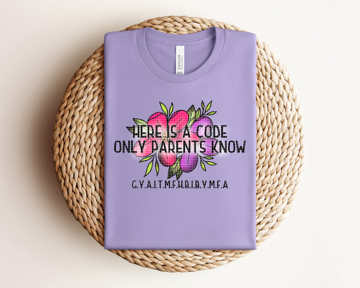 Here is a Code Only Parents Know Graphic Tee product image 1