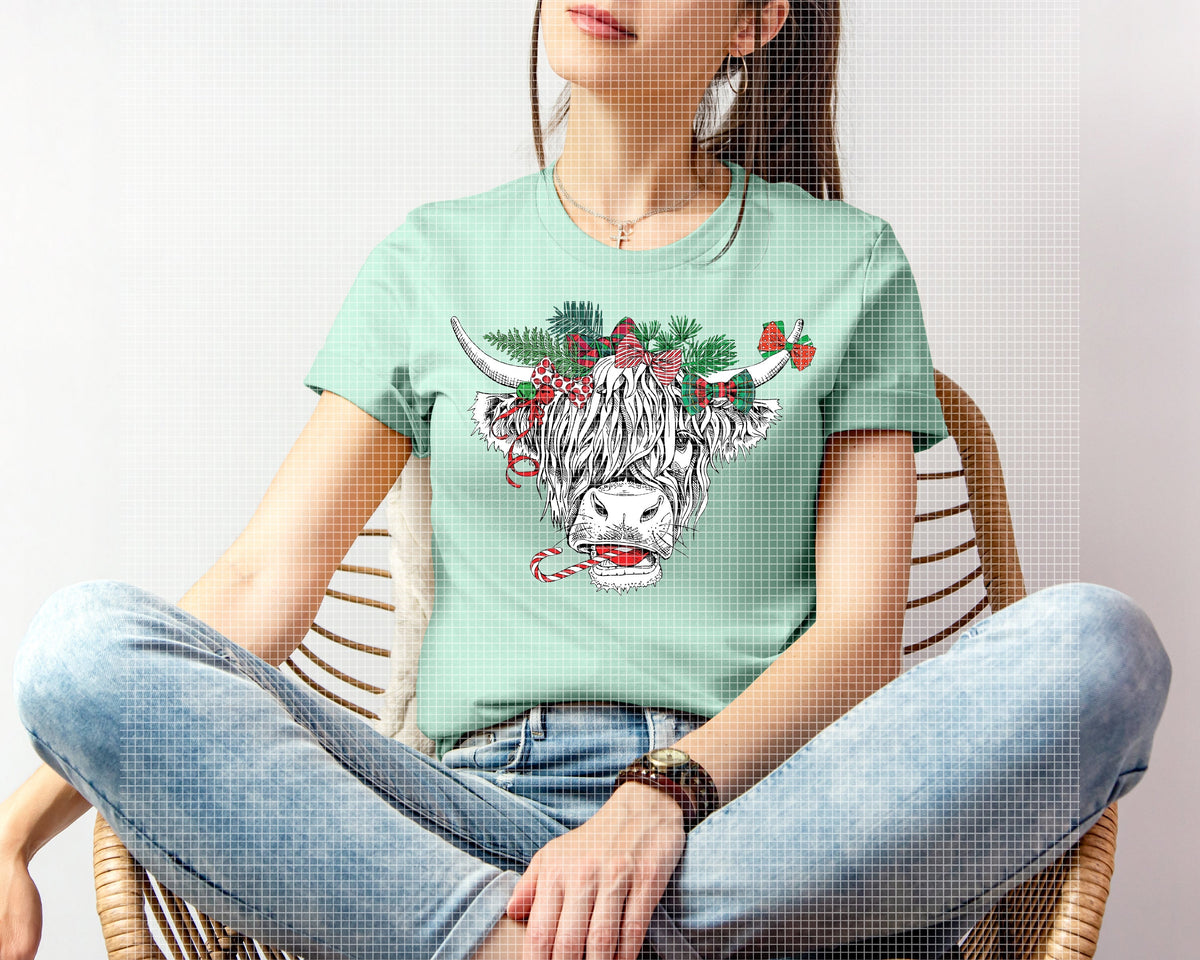 Christmas Cow Graphic Tee product image 1