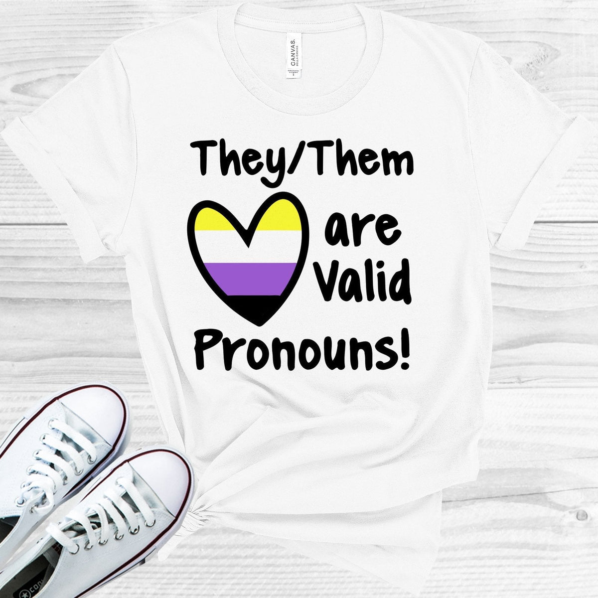 They/Them are Valid Pronouns Graphic Tee product image 1