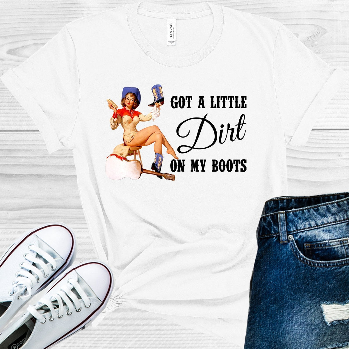 Got a Little Dirt on My Boots Graphic Tee product image 1